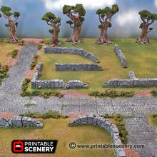 Load image into Gallery viewer, Schist Stone Fences - Clorehaven and the Goblin Grotto 15mm 28mm Wargaming Terrain D&amp;D, DnD