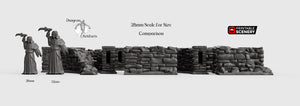Schist Stone Fences - Clorehaven and the Goblin Grotto 15mm 28mm Wargaming Terrain D&D, DnD