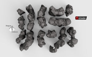 Grotto Walls - Clorehaven and the Goblin Grotto 15mm 28mm 32mm Wargaming Terrain D&D, DnD