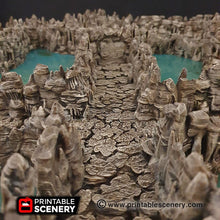 Load image into Gallery viewer, Grotto Tunnels - Clorehaven and the Goblin Grotto 15mm 28mm 32mm Wargaming Terrain D&amp;D, DnD