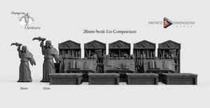 Scriptorium Furnishings Set 28mm 32mm Wightwood Abbey Wargaming Tabletop Scatter Miniatures Terrain D&D, DnD