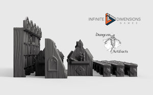 Scriptorium Furnishings Set 28mm 32mm Wightwood Abbey Wargaming Tabletop Scatter Miniatures Terrain D&D, DnD