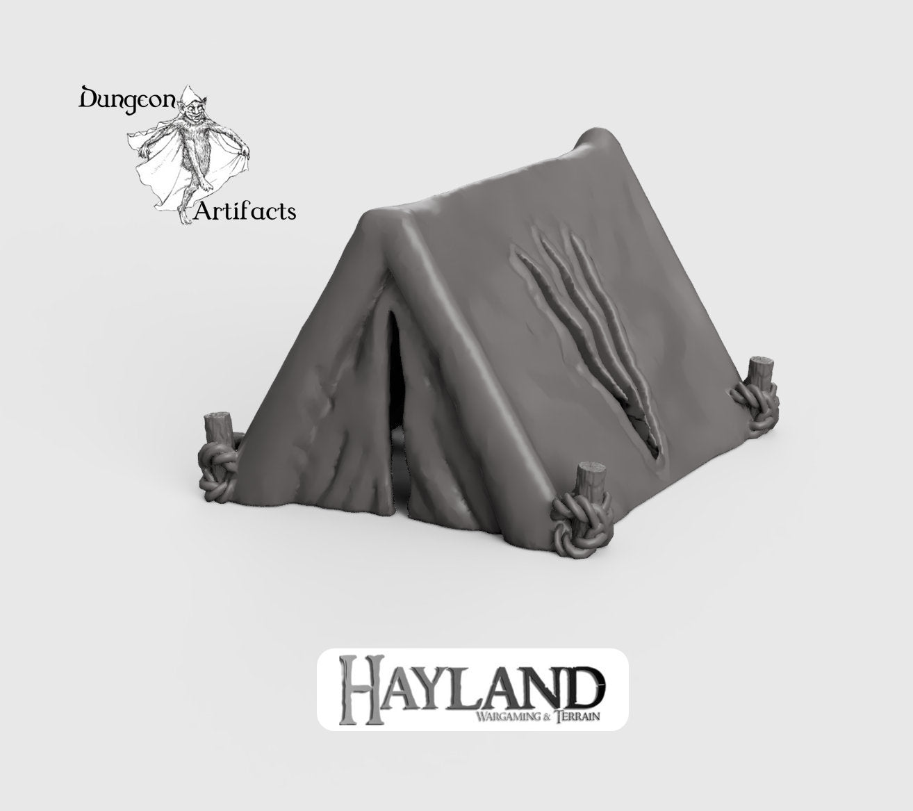 Damaged Tent 28mm 32mm Wargaming Terrain D&D, DnD