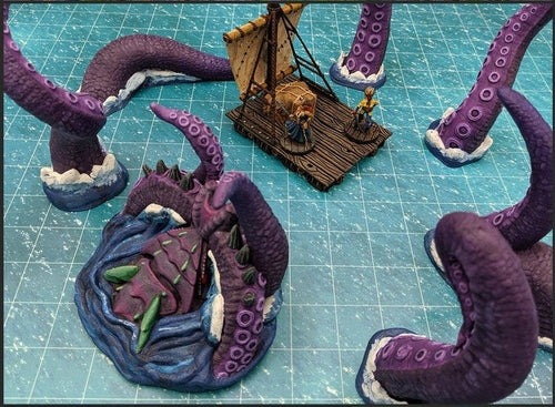 Breaching Kraken - Depths of the Savage Atoll 15mm 28mm 32mm Wargaming Terrain D&D, DnD