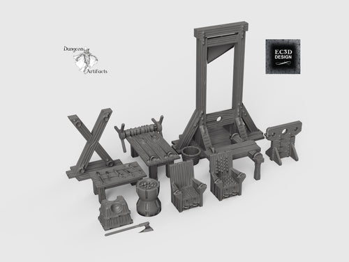 Torture Chamber Accessories - 28mm 32mm Hero's Hoard Wargaming Tabletop Scatter Miniatures Terrain D&D, DnD