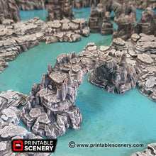 Load image into Gallery viewer, Grotto Bridge - Clorehaven and the Goblin Grotto 15mm 28mm 32mm Wargaming Terrain D&amp;D, DnD