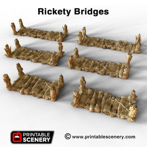 Rickety Bridges - 15mm 28mm 32mm Clorehaven and the Goblin Grotto, Wargaming Terrain D&D, DnD