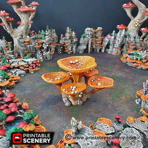 Lantern Clusters Mushroom Set - 28mm 32mm Clorehaven and Goblin Grotto Wargaming Terrain Scatter D&D DnD
