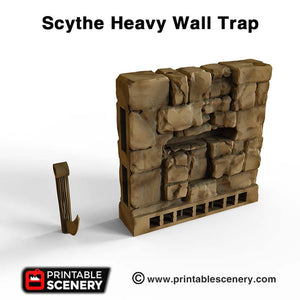 Scythe Heavy Wall Trap - 28mm 32mm Clorehaven Goblin Grotto Wargaming Terrain Scatter D&D DnD