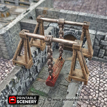 Load image into Gallery viewer, Swinging Log Trap - 28mm Clorehaven and the Goblin Grotto Wargaming Terrain Scatter D&amp;D DnD