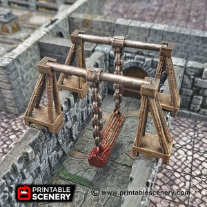 Swinging Log Trap - 28mm Clorehaven and the Goblin Grotto Wargaming Terrain Scatter D&D DnD