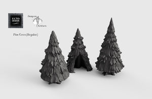 Snowy Pine Trees - 15mm 28mm 32mm Wilds of Wintertide Wargaming Terrain D&D, DnD