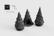 Load image into Gallery viewer, Snowy Pine Trees - 15mm 28mm 32mm Wilds of Wintertide Wargaming Terrain D&amp;D, DnD