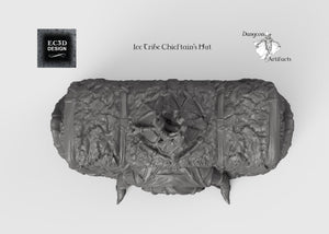 Ice Tribe Chieftain's Hut - 15mm 28mm 32mm Wilds of Wintertide Wargaming Terrain D&D, DnD