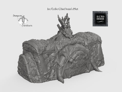 Ice Tribe Chieftain's Hut - 15mm 28mm 32mm Wilds of Wintertide Wargaming Terrain D&D, DnD
