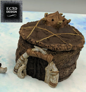 Ice Tribe Basic Hut - 15mm 28mm 32mm Wilds of Wintertide Wargaming Terrain D&D, DnD