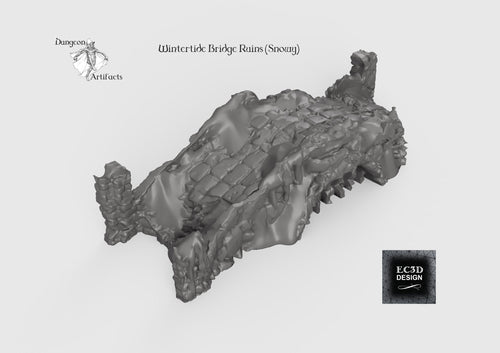 Wintertide Bridge Ruins - 15mm 28mm 32mm Wilds Wargaming Terrain D&D, DnD