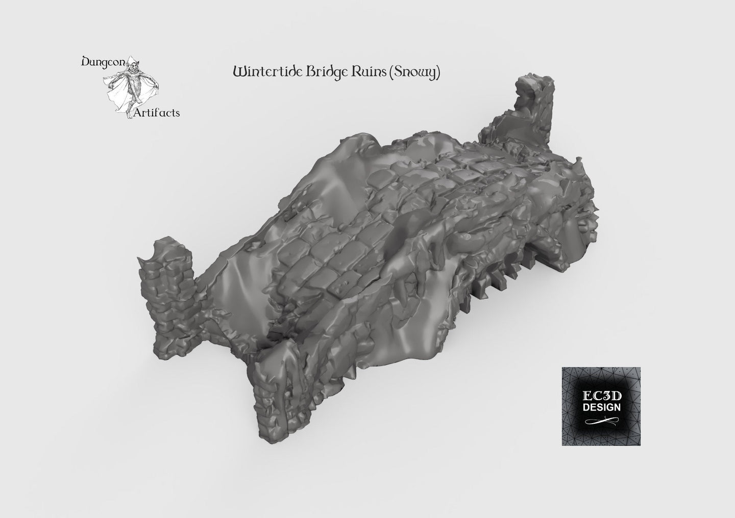 Wintertide Bridge Ruins - 15mm 28mm 32mm Wilds Wargaming Terrain D&D, DnD