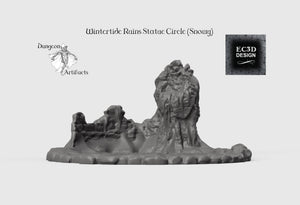 Wintertide Statue Circle Ruins - 15mm 28mm 32mm Wilds Wargaming Terrain D&D, DnD