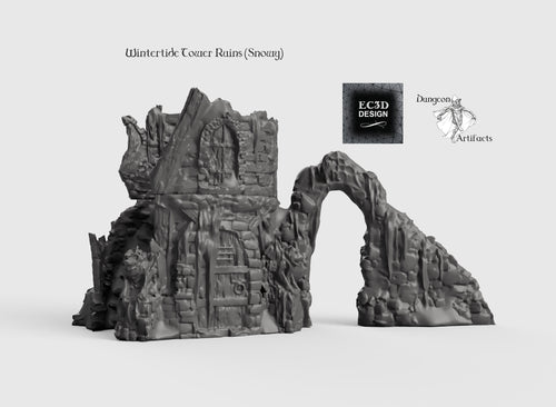 Wintertide Ruins Set - 15mm 28mm 32mm Wilds Wargaming Terrain D&D, DnD