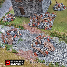Load image into Gallery viewer, Rubble Set - 15mm 28mm 32mm Clorehaven and the Goblin Grotto Wargaming Tabletop Scatter Terrain D&amp;D, DnD