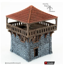 Load image into Gallery viewer, Clorehaven Watch Tower - 28mm 32mm Goblin Grotto Wargaming Terrain D&amp;D, DnD
