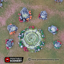 Load image into Gallery viewer, Faerie Circle - 15mm 28mm 32mm Clorehaven and Goblin Grotto Wargaming Terrain Scatter