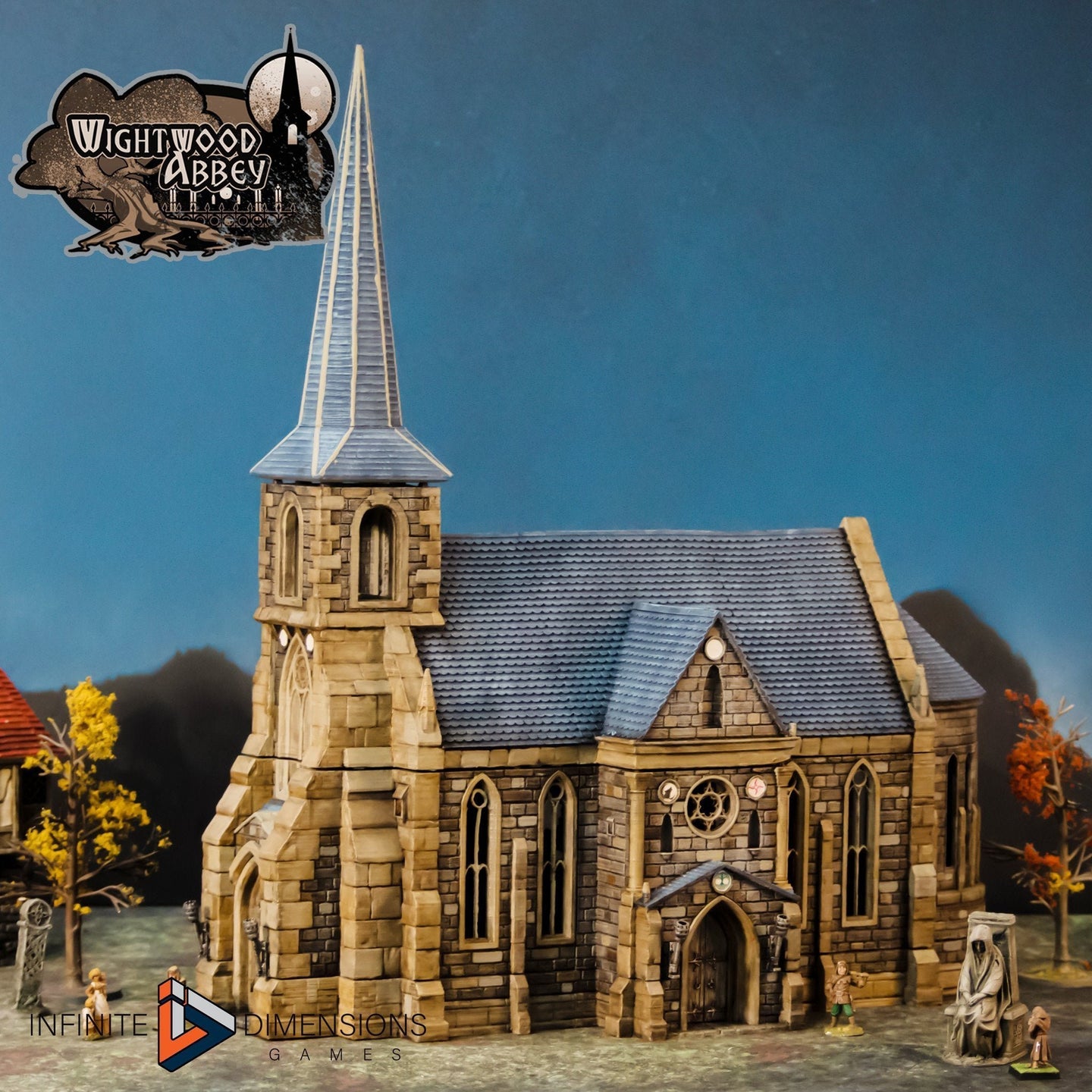 Wightwood Abbey Church 15mm 28mm 32mm Wargaming Terrain D&D, DnD