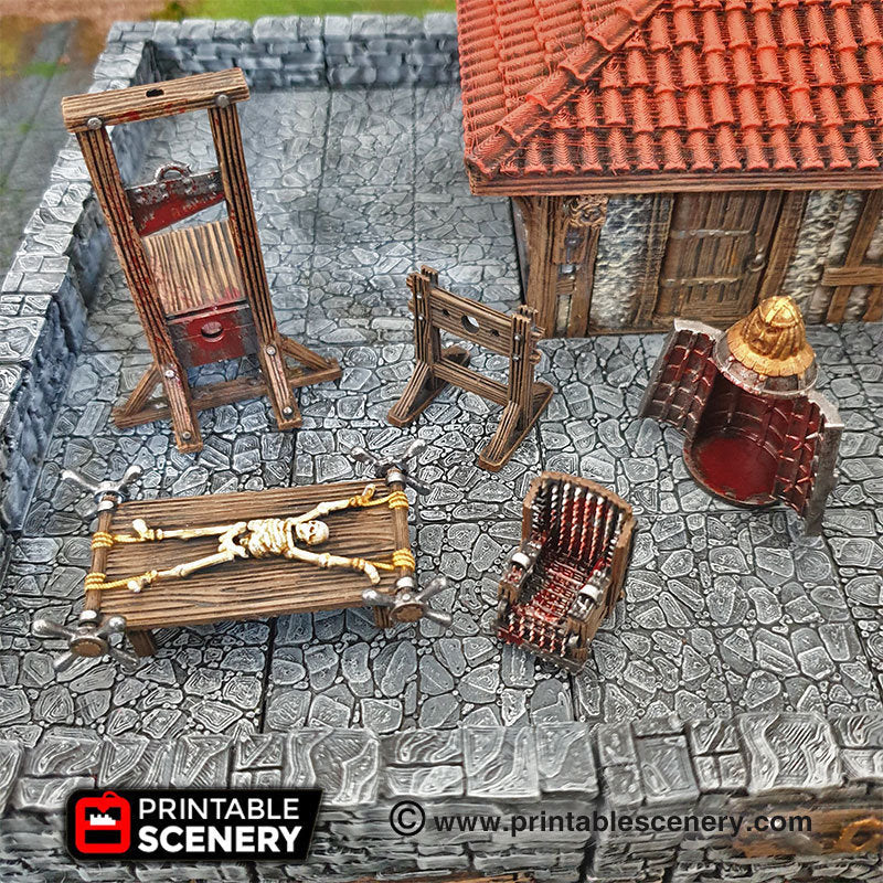 Torture Tools - 28mm 32mm Clorehaven and Goblin Grotto Wargaming Terrain Scatter D&D, DnD