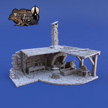 Load image into Gallery viewer, Smitty Blacksmith 28mm 32mm Wightwood Abbey Wargaming Terrain D&amp;D, DnD