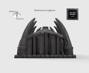 Barbarian Longhouse - 15mm 28mm 32mm Wilds of Wintertide Wargaming Terrain D&D, DnD