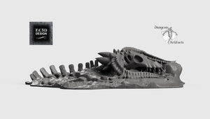 Ancient Black Dragon Skeleton - 15mm 28mm 32mm Wilds of Wintertide Wargaming Terrain D&D DnD