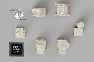 Cargo Set 15mm 28mm 32mm Depths of the Savage Atoll Wargaming Tabletop Scatter Miniatures Terrain D&D, DnD