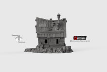 Load image into Gallery viewer, Shanty with Rocky Base - 15mm 28mm 32mm Clorehaven and the Goblin Grotto Wargaming Terrain Scatter D&amp;D, DnD