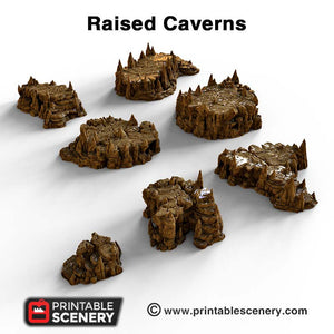 Raised Caverns - 15mm 28mm 32mm Clorehaven and the Goblin Grotto Wargaming Terrain D&D, DnD
