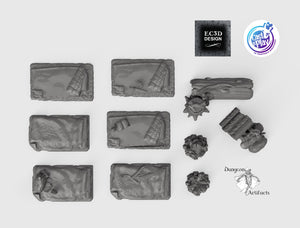 Adventurers' Camp Set - 28mm 32mm Cast N Play Hero's Hoard Wargaming Tabletop Scatter Miniatures Terrain D&D DnD