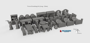 Tavern Furnishings Set - 28mm 32mm Dragonlock Ultimate Tabletop Scatter Miniatures Terrain D&D, DnD
