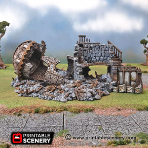Ruined Observatory - 15mm 28mm 32mm Clorehaven and the Goblin Grotto Wargaming Terrain Scatter D&D DnD