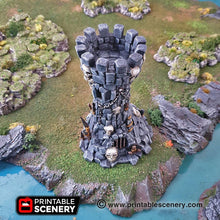 Load image into Gallery viewer, Goblin Guard Towers - 15mm 28mm 32mm Clorehaven and the Goblin Grotto Wargaming Terrain Scatter D&amp;D, DnD