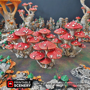 Ultimate Mushroom Forest Set - 15mm 28mm 32mm Clorehaven Goblin Grotto Wargaming Terrain Scatter D&D DnD