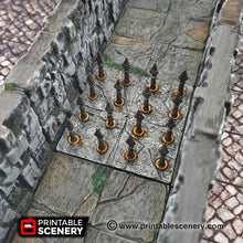 Load image into Gallery viewer, Deadly Floor Trap Set - 28mm 32mm Clorehaven Goblin Grotto Wargaming Terrain Scatter D&amp;D DnD