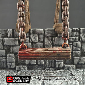 Swinging Trap Set - 28mm Clorehaven and the Goblin Grotto Wargaming Terrain Scatter D&D