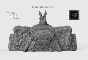 Ice Tribe Chieftain's Hut - 15mm 28mm 32mm Wilds of Wintertide Wargaming Terrain D&D, DnD