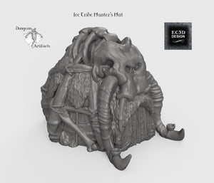 Ice Tribe Hunter's Hut - 15mm 28mm 32mm Wilds of Wintertide Wargaming Terrain D&D, DnD