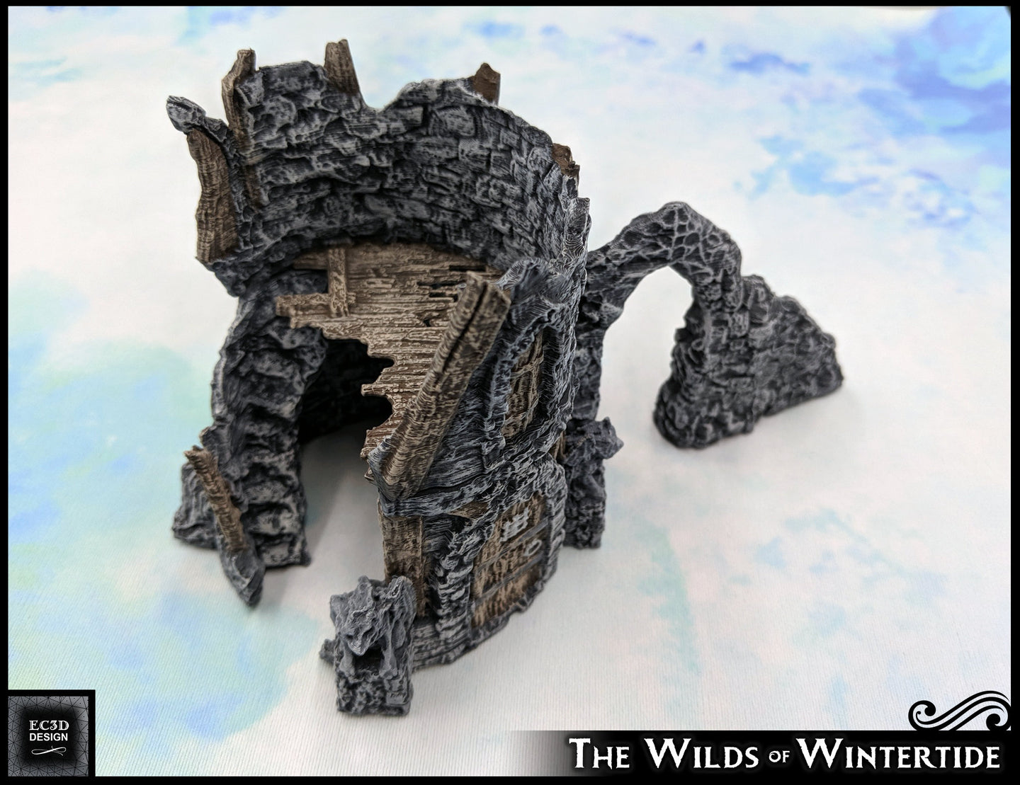 Wintertide Tower Ruins - 15mm 28mm 32mm Wilds Wargaming Terrain D&D, DnD