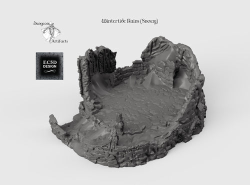 Wintertide Building Ruins - 15mm 28mm 32mm Wilds Wargaming Terrain D&D, DnD