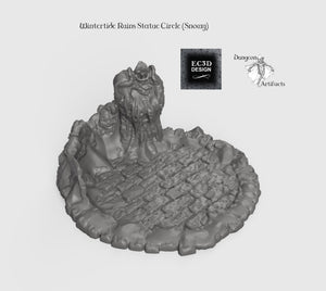Wintertide Statue Circle Ruins - 15mm 28mm 32mm Wilds Wargaming Terrain D&D, DnD