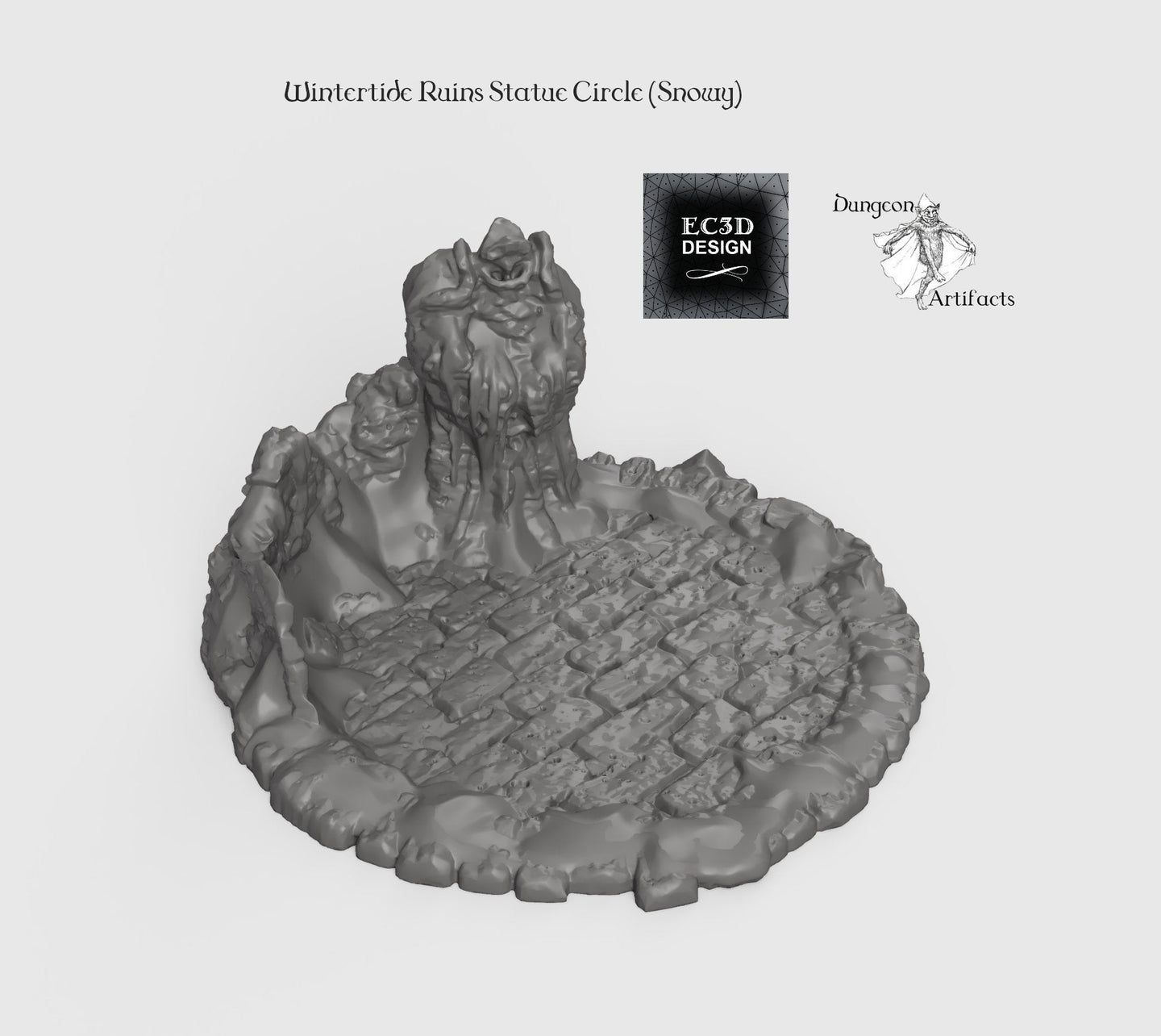 Wintertide Statue Circle Ruins - 15mm 28mm 32mm Wilds Wargaming Terrain D&D, DnD