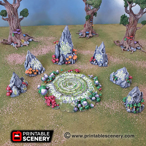 Faerie Circle - 15mm 28mm 32mm Clorehaven and Goblin Grotto Wargaming Terrain Scatter