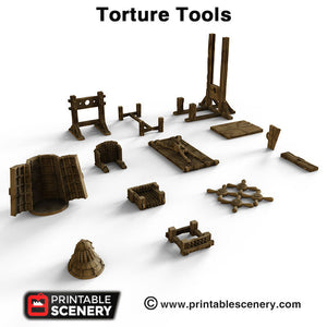 Torture Tools - 28mm 32mm Clorehaven and Goblin Grotto Wargaming Terrain Scatter D&D, DnD
